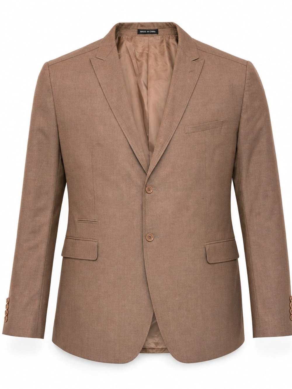 Menz ggg Men's Tan Brown Blazer Jacket Size 62R 56W Big & Tall Two Button